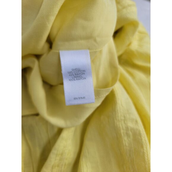 J. Jill Womens Pineapple Yellow Short Sleeve Tiered V-Neck Midi Dress Large New - Picture 4 of 9